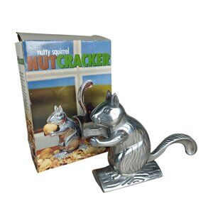Vintage Nutty Squirrel Cast Aluminum Nut Cracker Kitchen Tool & Display Piece